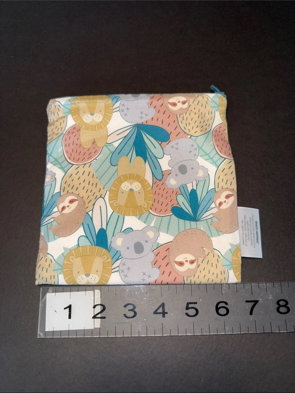 Itzy Ritzy Snack Happens Kids Animal Print Snack Bag - Pastel Multicolor